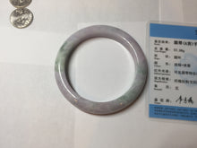 Load image into Gallery viewer, 60mm certified Type A 100% Natural light green purple Jadeite Jade bangle PC97-8466
