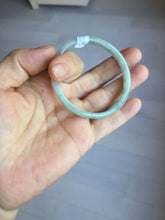 Load image into Gallery viewer, 50mm certified 100% natural Type A icy watery light green with green floating flower slim jadeite jade bangle PA122-(5484)
