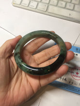 Load image into Gallery viewer, 58.7mm Certified 100% natural Type A dark green/sunny green/black/red/brown jadeite bangle PD81-9784
