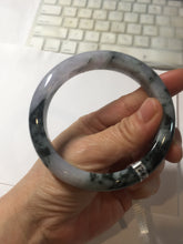 Load image into Gallery viewer, 60.2mm Certified Type A 100% Natural dark green/purple/gray Snowy Pine Mountain Jadeite Jade bangle PF30-(1208)
