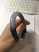 Load image into Gallery viewer, 60.2mm Certified Type A 100% Natural dark green/purple/gray Snowy Pine Mountain Jadeite Jade bangle PF30-(1208)
