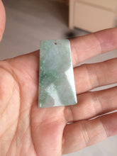 Load image into Gallery viewer, 100% Natural type A light green safe and sound pendant with the carved hieroglyph of &quot;Buddha&quot; jadeite Jade pendant group B99
