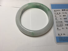 Load image into Gallery viewer, 56.1mm certified 100% natural  icy watery light white/sunny green jadeite jade bangle BN71-3879
