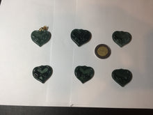 Load image into Gallery viewer, 100% Natural type A dark green/blue/black heart pinky promise(执子之手，与子偕老) Guatemala jadeite Jade pendant AX143
