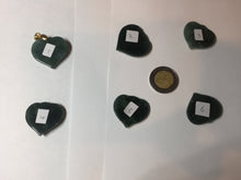 Load image into Gallery viewer, 100% Natural type A dark green/blue/black heart pinky promise(执子之手，与子偕老) Guatemala jadeite Jade pendant AX143
