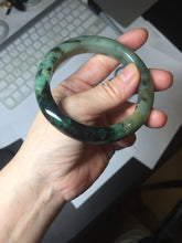 Load image into Gallery viewer, 58.7mm Certified 100% natural Type A dark green/sunny green/black/red/brown jadeite bangle PD81-9784
