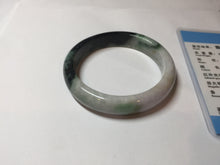 Load image into Gallery viewer, 53.2mm certificated Type A 100% Natural sunny green/brown/purple/black(FU LU SHOU, 福禄寿) Jadeite Jade bangle BG237-3302
