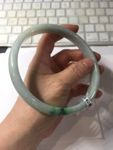 Load image into Gallery viewer, Etsy 已经列 80mm certified Type A 100% Natural sunny green purple yellow(FU LU SHOU 福禄寿) plus size Jadeite Jade bangle BG212-5428
