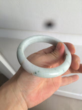 Load image into Gallery viewer, 60.5mm Certified Type A 100% Natural light green/white/brown Jadeite Jade bangle AH81-0428
