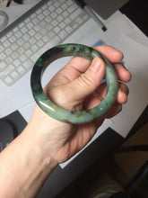 Load image into Gallery viewer, 58.7mm Certified 100% natural Type A dark green/sunny green/black/red/brown jadeite bangle PD81-9784
