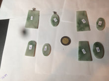 Load image into Gallery viewer, 100% Natural type A light green safe and sound pendant with the carved hieroglyph of &quot;Buddha&quot; jadeite Jade pendant group B99
