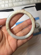 Load image into Gallery viewer, 55mm certified Type A 100% Natural light green red brown round cut Jadeite Jade bangle PH204-6199
