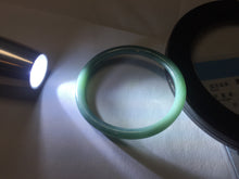 Load image into Gallery viewer, 51.5mm Certified Type A 100% Natural dark green/blue/gray Guatemala slim round cut oval Jadeite bangle BP190-2467

