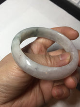 Load image into Gallery viewer, 52.8mm Certified Type A 100% Natural dark green/white/purple Jadeite Jade bangle BL83-4052

