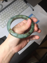 Load image into Gallery viewer, 58.7mm Certified 100% natural Type A dark green/sunny green/black/red/brown jadeite bangle PD81-9784

