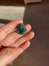 Load image into Gallery viewer, 100% Natural blue gray green  Guatemala jadeite Jade  happy buddha pendant group BH58
