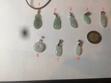 Load image into Gallery viewer, 100% Natural type A icy oily dark green Jadeite Jade seashell (福贝)  pendant F146
