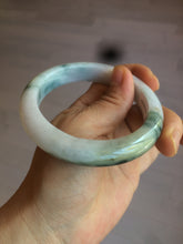 Load image into Gallery viewer, 58mm Certified Type A 100% Natural light green/purple/white/brown Jadeite Jade bangle AH80-0458
