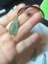 Load image into Gallery viewer, 100% Natural type A icy oily dark green Jadeite Jade seashell (福贝)  pendant F146
