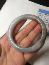Load image into Gallery viewer, 57.5mm Certified Type A 100% Natural white/light purple/brown Jadeite Jade bangle BM51-7048

