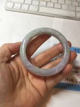 Load image into Gallery viewer, 54mm Certified Type A 100% Natural light green purple Jadeite Jade bangle PC98-9150
