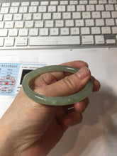 Load image into Gallery viewer, 55.8mm Certified 100% Natural light green gray black Nephrite Bangle HN146-6936

