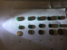 Load image into Gallery viewer, 12-18mm Type A 100% Natural blue light green dark green gray Guatemala Jadeite Jade Safety Guardian Button donuts Pendant group BS142
