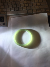 Load image into Gallery viewer, 55.8mm Certified 100% Natural light green gray black Nephrite Bangle HN146-6936

