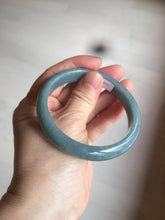 Load image into Gallery viewer, 59mm Certified Type A 100% Natural light blue/gray Guatemala Jadeite bangle Y134-6420
