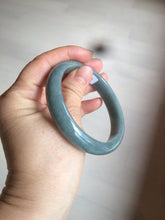 Load image into Gallery viewer, 59mm Certified Type A 100% Natural light blue/gray Guatemala Jadeite bangle Y134-6420
