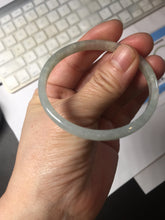 Load image into Gallery viewer, 50mm Certified Type A 100% Natural icy watery light green gray slim Jadeite Jade bangle PJ52-2046
