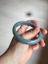 Load image into Gallery viewer, 59mm Certified Type A 100% Natural light blue/gray Guatemala Jadeite bangle Y134-6420

