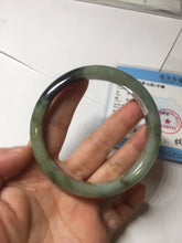 Load image into Gallery viewer, Sold. Please don&#39;t order. Thanks. 61mm Certified 100% natural Type A dark green/sunny green/black/red/brown jadeite bangle PD82-9786
