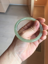 Load image into Gallery viewer, 55.8mm Certified 100% Natural light green gray black Nephrite Bangle HN146-6936
