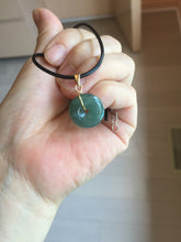 Load image into Gallery viewer, 12-18mm Type A 100% Natural blue light green dark green gray Guatemala Jadeite Jade Safety Guardian Button donuts Pendant group BS142
