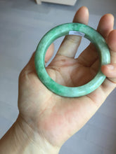 Load image into Gallery viewer, 54.8mm Certified Type A 100% Natural sunny green gray Jadeite Jade bangle PA120-9887

