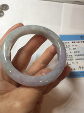 Load image into Gallery viewer, 54mm Certified Type A 100% Natural light green purple Jadeite Jade bangle PC98-9150
