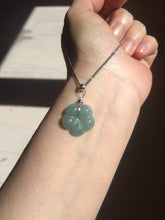 Load image into Gallery viewer, 100% Natural blue green gray black Guatemala jadeite Jade flower pendant group PB43
