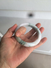 Load image into Gallery viewer, 58mm Certified Type A 100% Natural light green/purple/white/brown Jadeite Jade bangle AH80-0458
