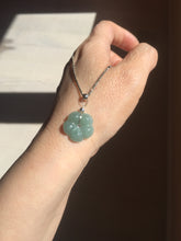 Load image into Gallery viewer, 100% Natural blue green gray black Guatemala jadeite Jade flower pendant group PB43
