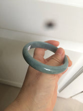Load image into Gallery viewer, 59mm Certified Type A 100% Natural light blue/gray Guatemala Jadeite bangle Y134-6420
