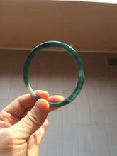 Load image into Gallery viewer, 59mm Certified Type A 100% Natural dark green/blue/gray with Guatemala slim round cut Jadeite bangle PH22-2330
