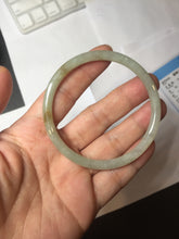 Load image into Gallery viewer, 56mm certified Type A 100% Natural light green brown gray slim round cut Jadeite Jade bangle PH206-6184
