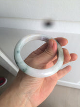 Load image into Gallery viewer, 58mm Certified Type A 100% Natural light green/purple/white/brown Jadeite Jade bangle AH80-0458
