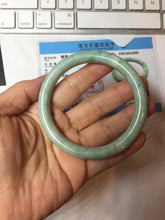 Load image into Gallery viewer, 58.5mm certified Type A 100% Natural light green round cut Jadeite Jade bangle PB264-3255
