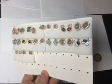 Load image into Gallery viewer, 100% Natural type A icy watery green white stud jadeite Jade beads earring group PC3

