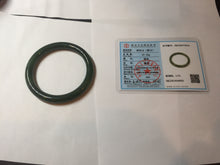 Load image into Gallery viewer, 53.1mm certified 100% Natural dark green/black nephrite (碧玉)  bangle HN147-0518
