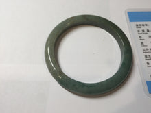 Load image into Gallery viewer, 60.2mm certified type A 100% Natural sunny green brown oily dark green gray black Jadeite jade bangle PH191-6937
