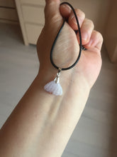 Load image into Gallery viewer, 5-18mm Type A 100% icy watery natural green blue purple white seashell/wing jadeite Jade Pendant necklace group AA68
