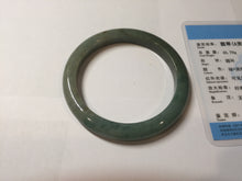 Load image into Gallery viewer, 60.2mm certified type A 100% Natural sunny green brown oily dark green gray black Jadeite jade bangle PH191-6937
